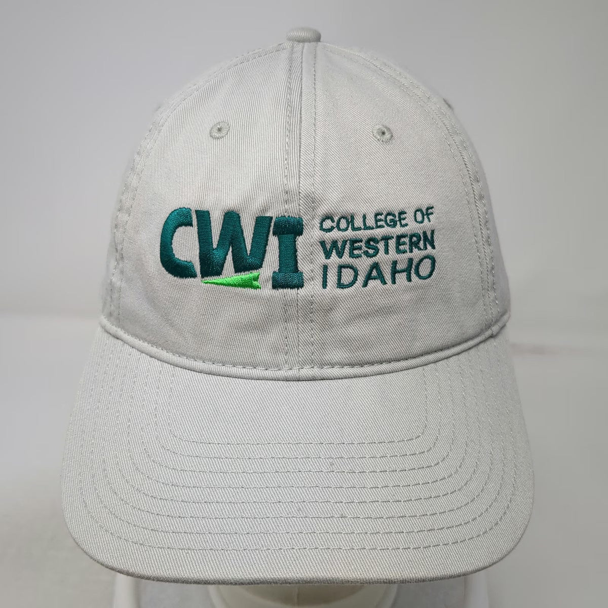 The Game Baseball Cap Gray One Size Slideback College of Western Idaho CWI Hat