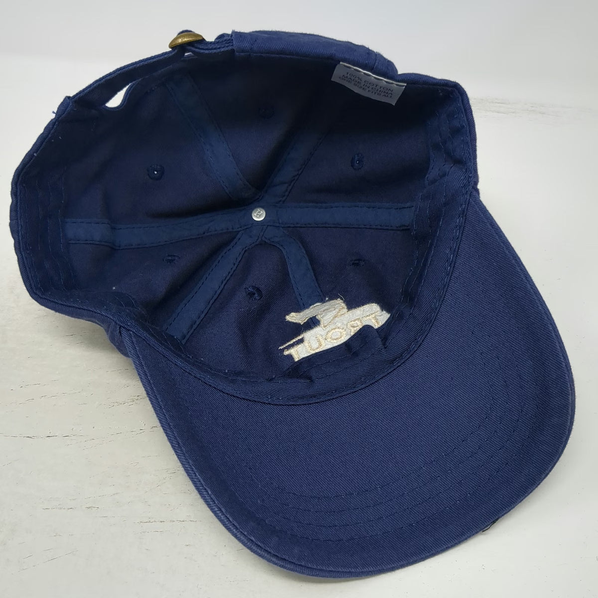 Baseball Cap Blue OSFM Trout Unlimited Embroidered Slideback Cotton Fishing Hat