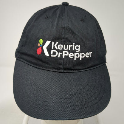Keurig Dr Pepper Embroidered Logo Hat Black One Size Baseball Cap Strapback