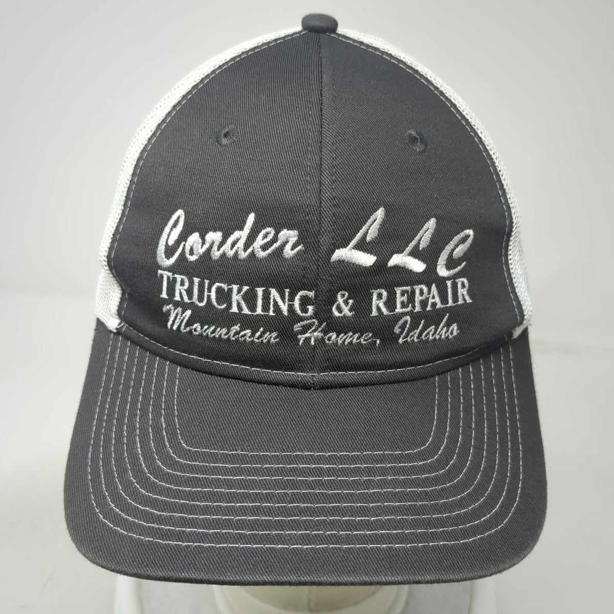 Port Authority Trucker Hat Gray One Size Corder LLC Trucking Repair Idaho Mesh