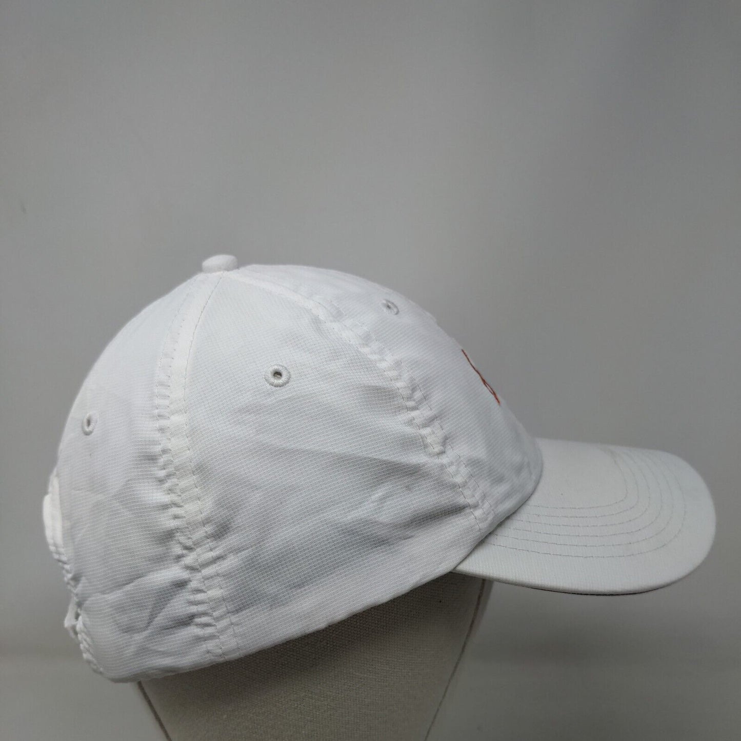 Imperial Strapback Golf Hat White OSFA Embroidered Vent Holes 6 Panel
