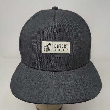 Otto Men's Snapback Hat Gray OSFM Embroidered Outcry Tour Logo Acrylic Wool