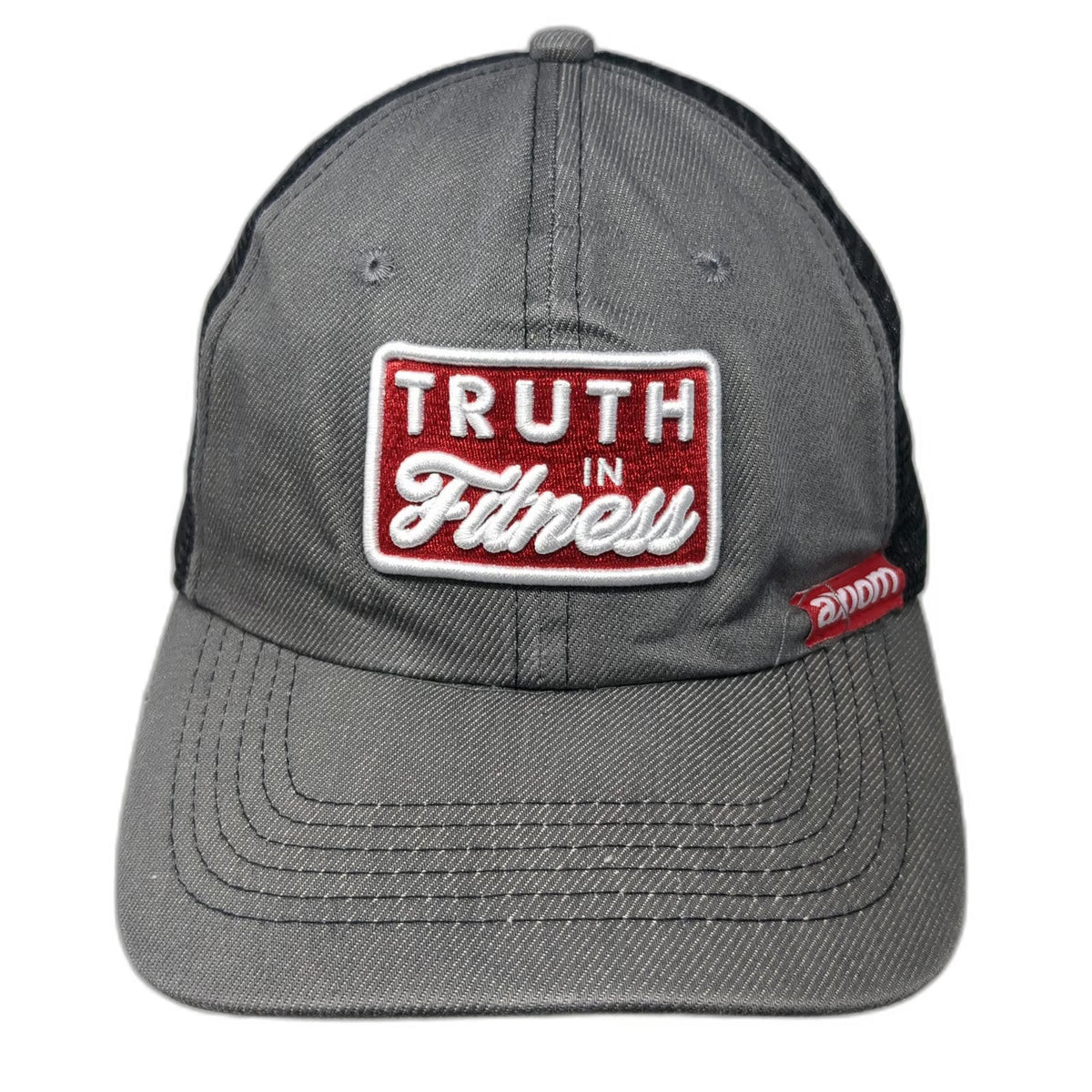 Brand Gray Trucker Hat One Size Black Red Truth In Fitness Patch Mesh