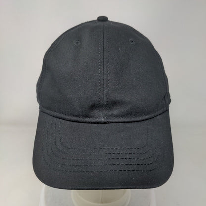 Unbranded Slideback Hat Black One Size Adjustable Vented Holes 6 Panel Blank