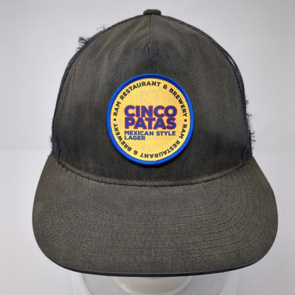 Cinco Patas Mexican Style Lager Snapback Trucker Hat Black OS Mesh Back Yupoong