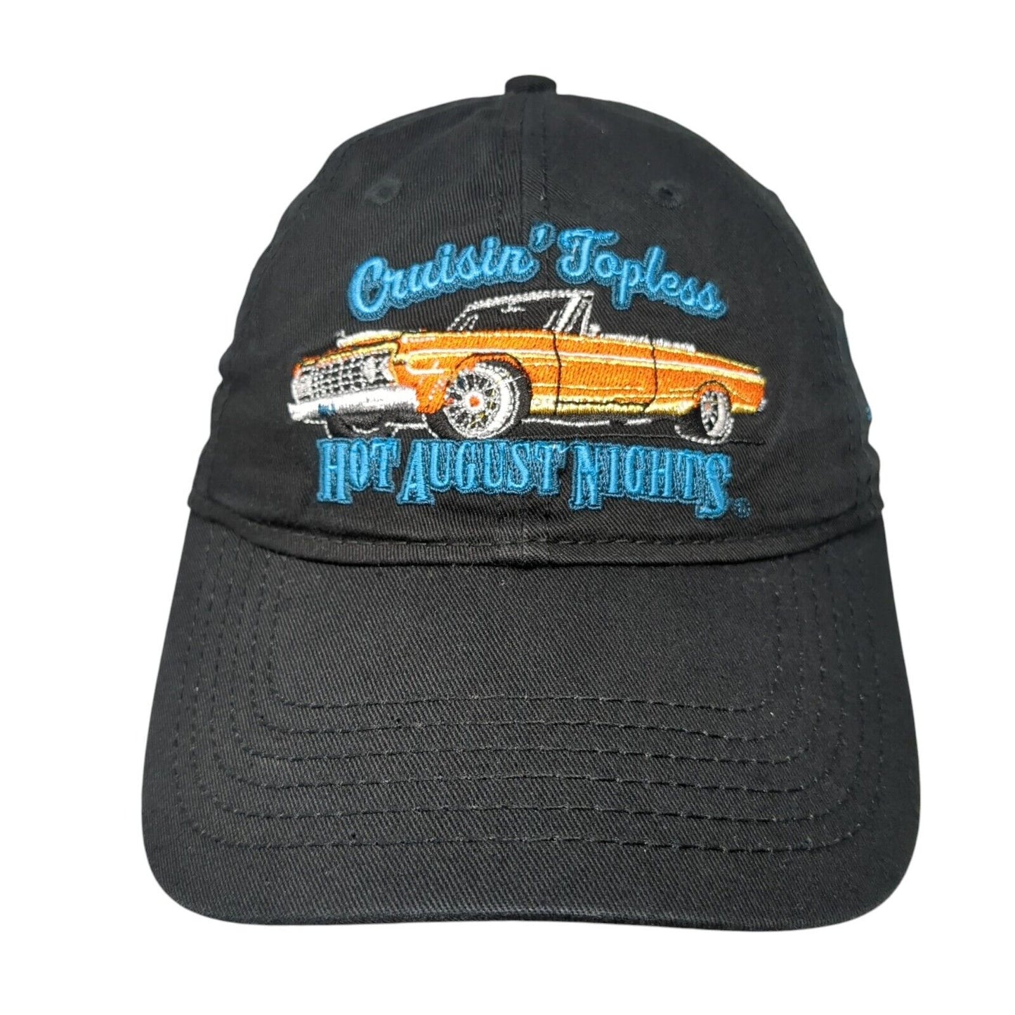 Cruisin' Topless Hot August Night Strapback Hat Black One Size Car