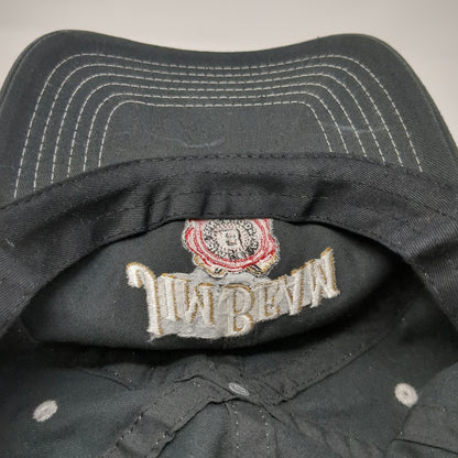 Jim Beam Whiskey Baseball Cap Black OSFM Contrast Stitching Logo Strapback Hat