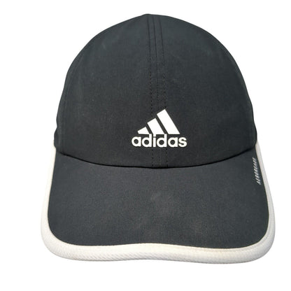 Adidas Aeroready Strapback Hat Black One Size 3 Stripes White Trim