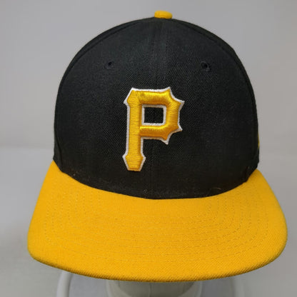 New Era MLB Pittsburgh Pirates Snapback Hat Black Yellow One Size 9FIFTY Brim