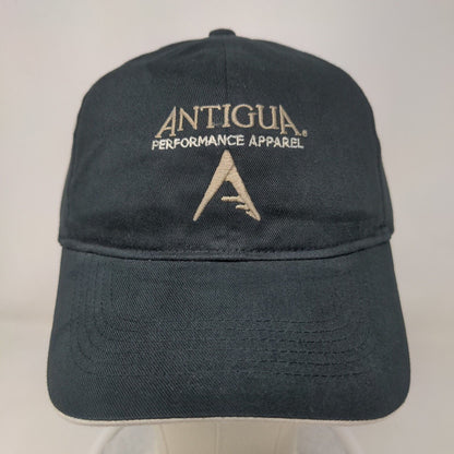 Antigua Slideback Hat OSFA Black Brushed Twill Embroidered Logo W/Tags