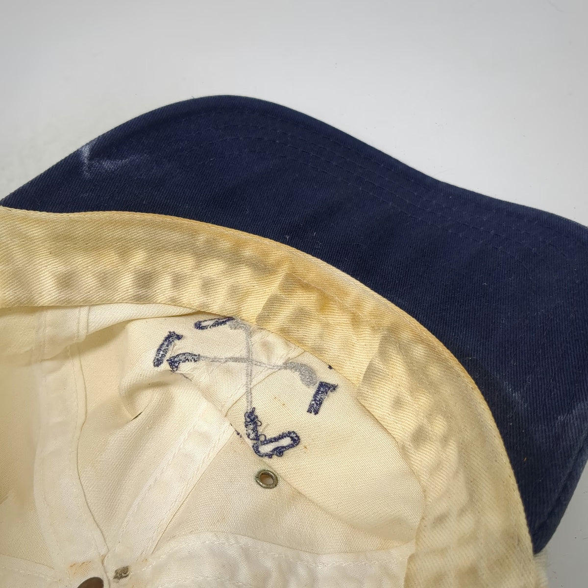 Polo Golf Ivory Blue OS Baseball Cap Slideback Cotton USA Clubs Hat Vintage