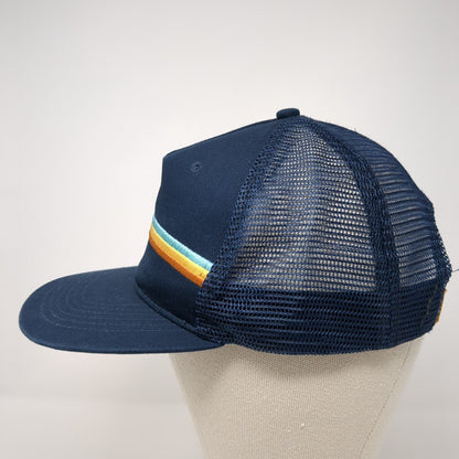 Mt. Rainier National Park Snapback Trucker Hat Blue OS Adjustable Mesh Locale