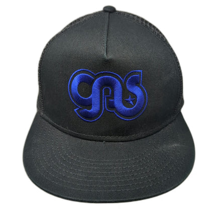 Galpin Auto Sports Trucker Hat Black Blue One Size Mesh Back Snapback GAS Logo