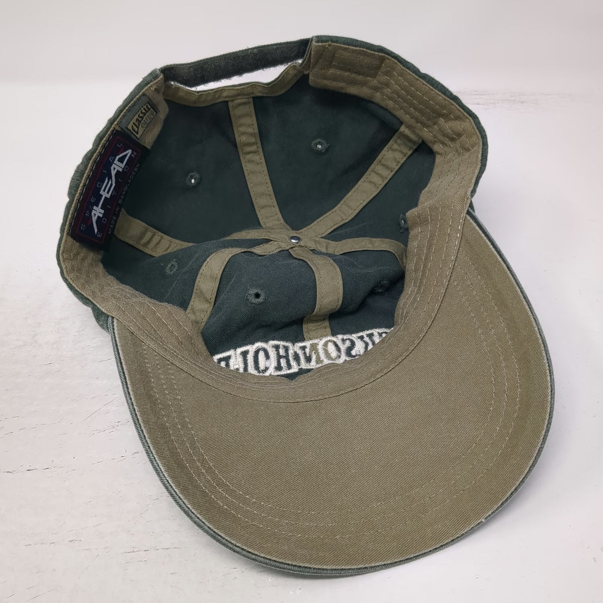 Ahead Baseball Cap Green One Size Jackson Hole Wyoming Est 1914 Strapback Hat