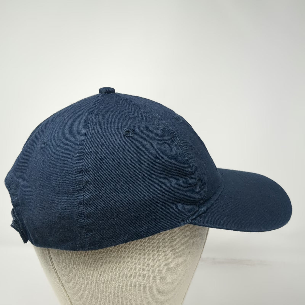Port & Company Baseball Cap Blue One Size One Stone Logo Strapback Cotton Hat