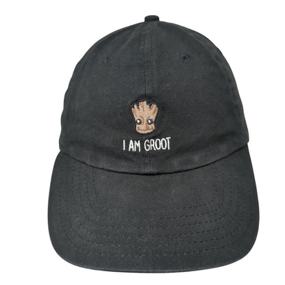 I Am Groot Slideback Hat Black One Size Guardians of the Galaxy Marvel