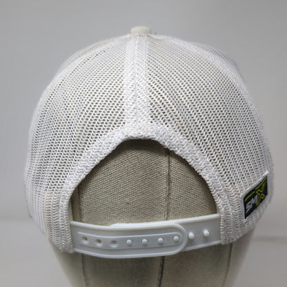 Monster Energy AMA Supercross Championship White Trucker Hat One Size Mesh Blue