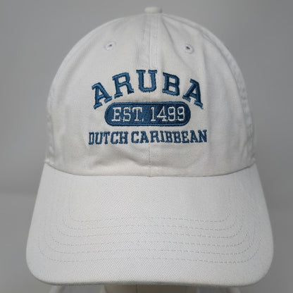 Newhattan Aruba Dutch Caribbean Baseball Cap White One Size Cotton Slideback Hat