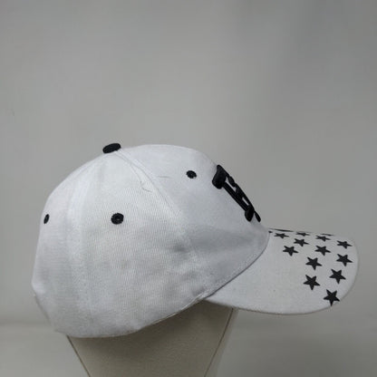FL USA Flag Strapback Hat White One Size Embroidered Adjustable 6 Panel