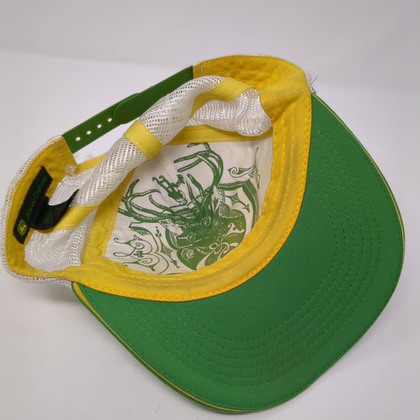 John Deere Quality Farm Equipment Snapback Trucker Hat Green One Size