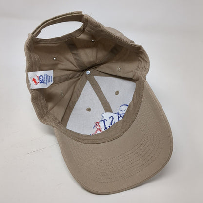 CAST For Kids Foundation Strapback Hat Tan One Size Adjustable Embroidered KC