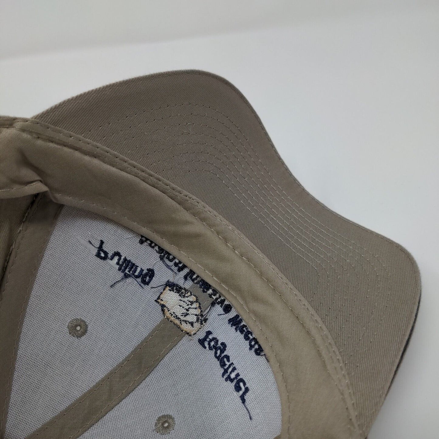 Pulling Together Against Invasive Weeds Strapback Hat Tan OSFA Solid