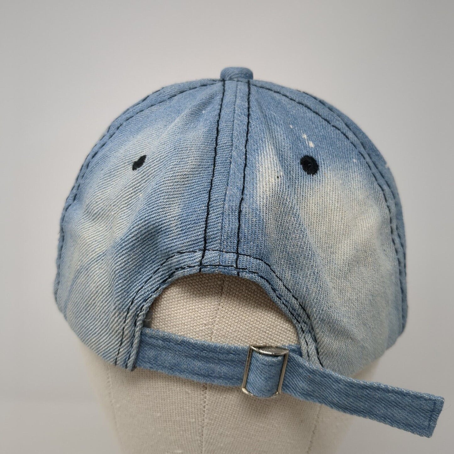 Love Slideback Hat Blue One Size Adjustable Bling Rhinestone Denim