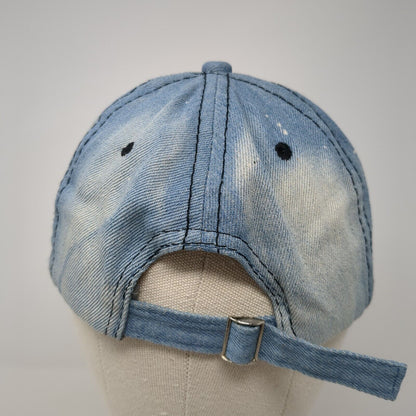 Love Slideback Hat Blue One Size Adjustable Bling Rhinestone Denim
