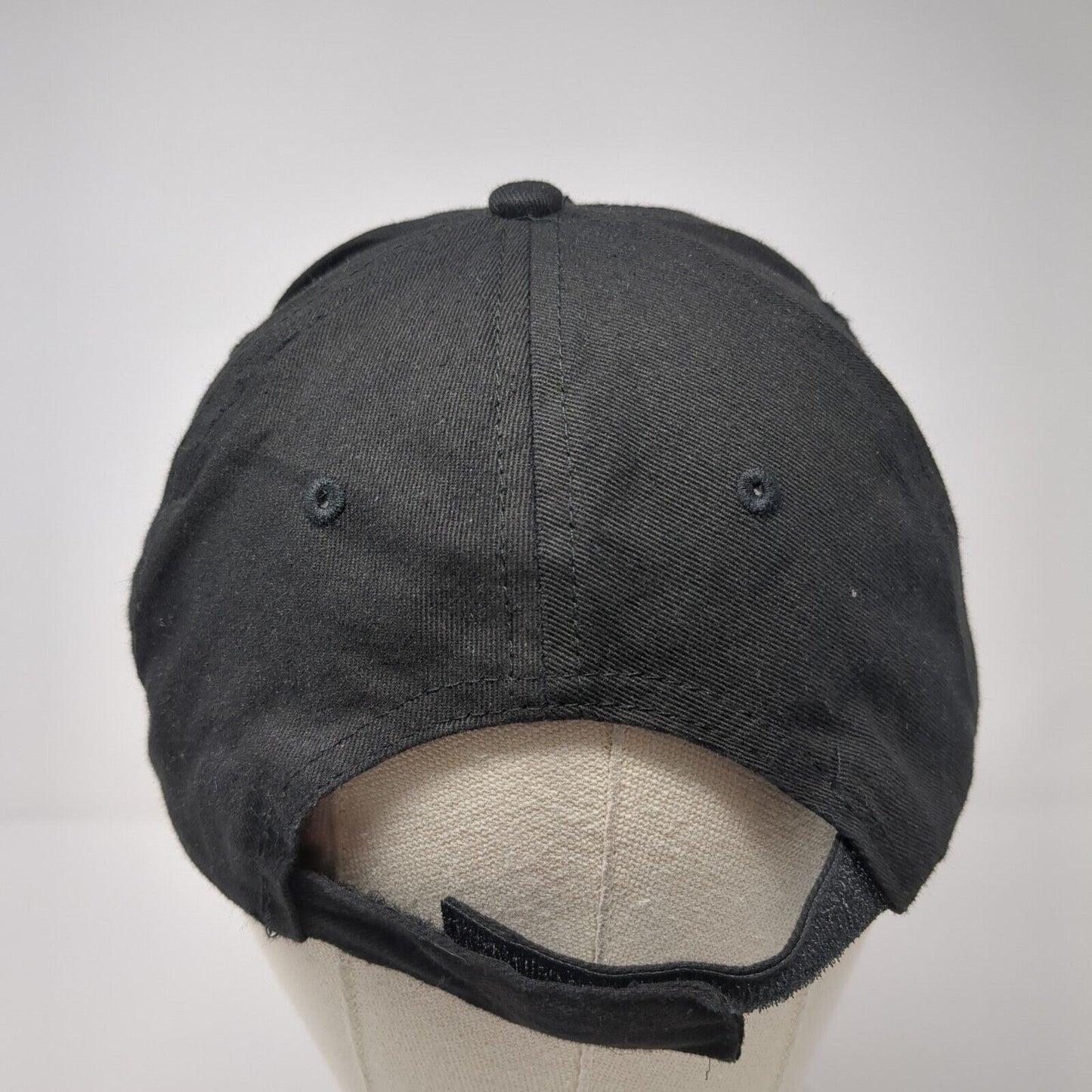 U.S. Army Strapback Hat Black One Size Adjustable Solid Embroidered