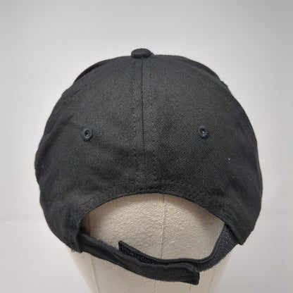 U.S. Army Strapback Hat Black One Size Adjustable Solid Embroidered
