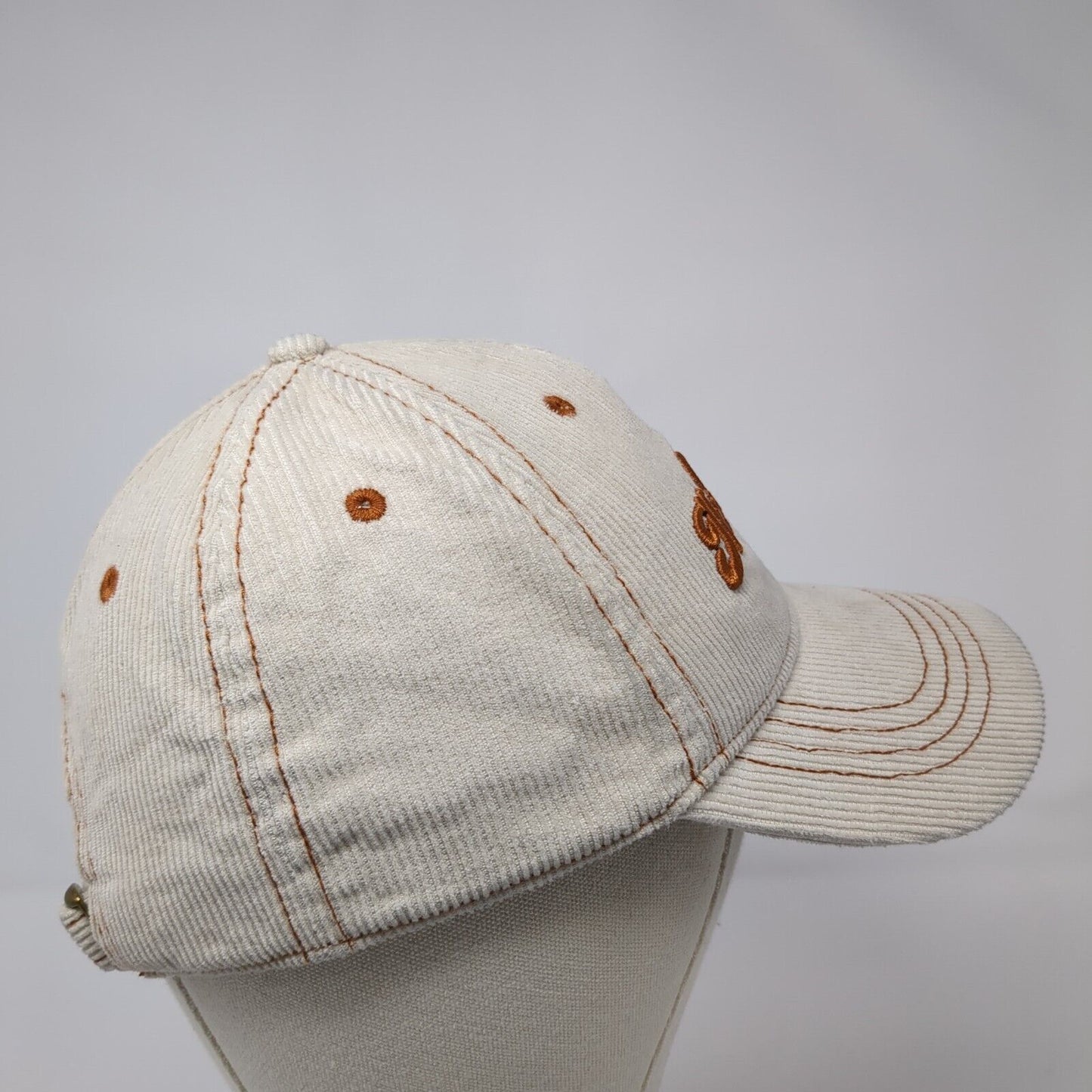 Homebody Slideback Hat Tan One Size Corduroy Adjustable Embroidered