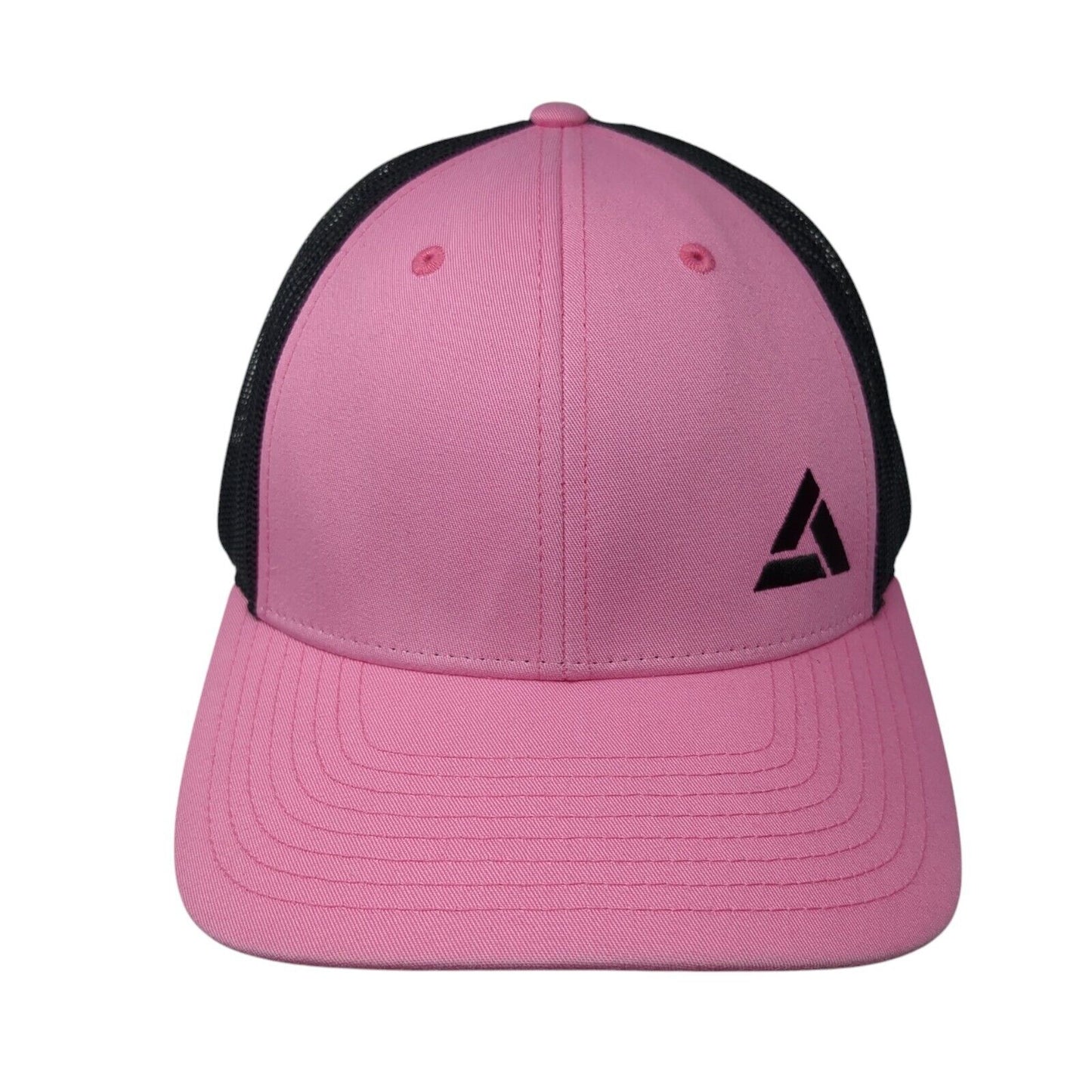 Richardson Snapback Trucker Hat Pink M/L Embroidered Logo Colorblock