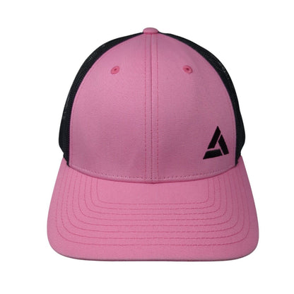 Richardson Snapback Trucker Hat Pink M/L Embroidered Logo Colorblock