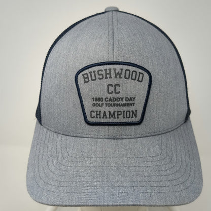 Yupoong Bushwood CC Golf Tournament Champion Trucker Hat Gray One Size Mesh Back