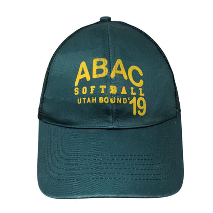 ABAC Softball Utah Bound 19 Strapback Trucker Hat Green OSFM Advantage