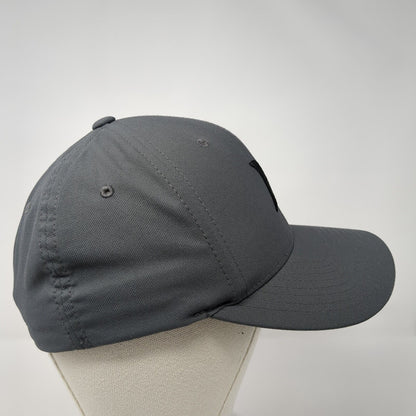 Hurley Fitted Hat Gray Small-Medium Flexfit Embroidered Logo 6 Panel