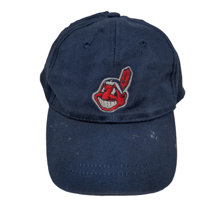 MLB Cleveland Indians Stretchy Baby Hat Blue Embroidered Chief Wahoo Logo