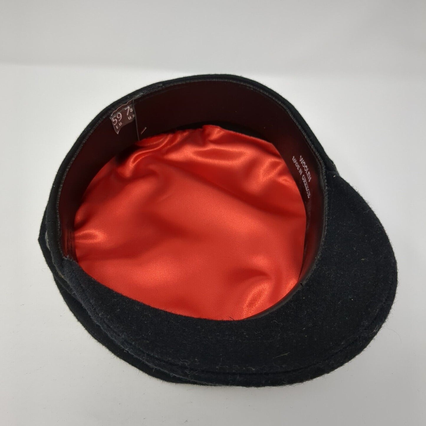 Nautilus Caps Greek Captain's Cap Wool Rope Black Size 7 3/8 Piraeus