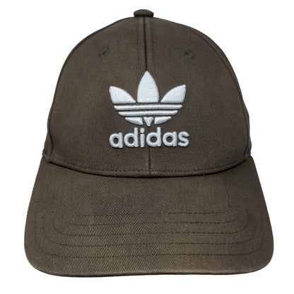 Adidas Slideback Hat Brown OSFM Adjustable Embroidered Vented Holes 6 Panel