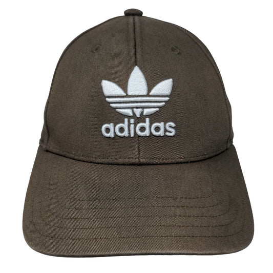 Adidas Slideback Hat Brown OSFM Adjustable Embroidered Vented Holes 6 Panel