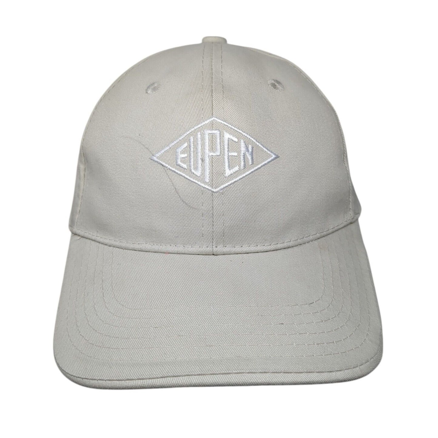 Eupen Strapback Hat Tan OSFA Adjustable Embroidered 6 Panel Hammette Sharp