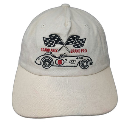 Outdoor Cap Grand Prix Race Car Embroidered Baseball Cap Beige One Size Hat
