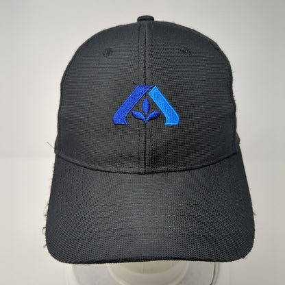 Image Solutions Strapback Hat Black One Size Adjustable Embroidered Logo