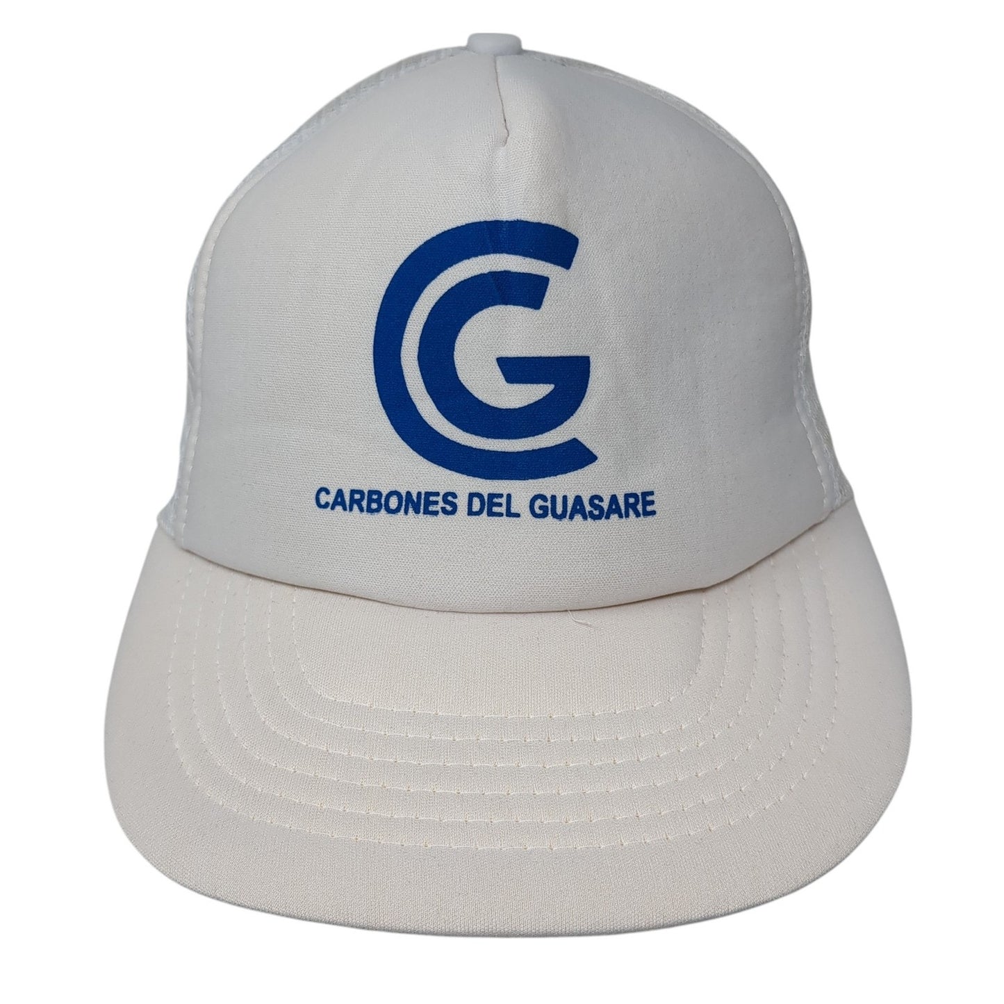 Carbones Del Guasare Snapback Trucker Hat Beige One Size Adjustable Mesh Back