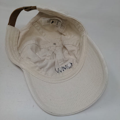 OMW Slideback Hat Tan One Size Embroidered Leather Strap Madewell