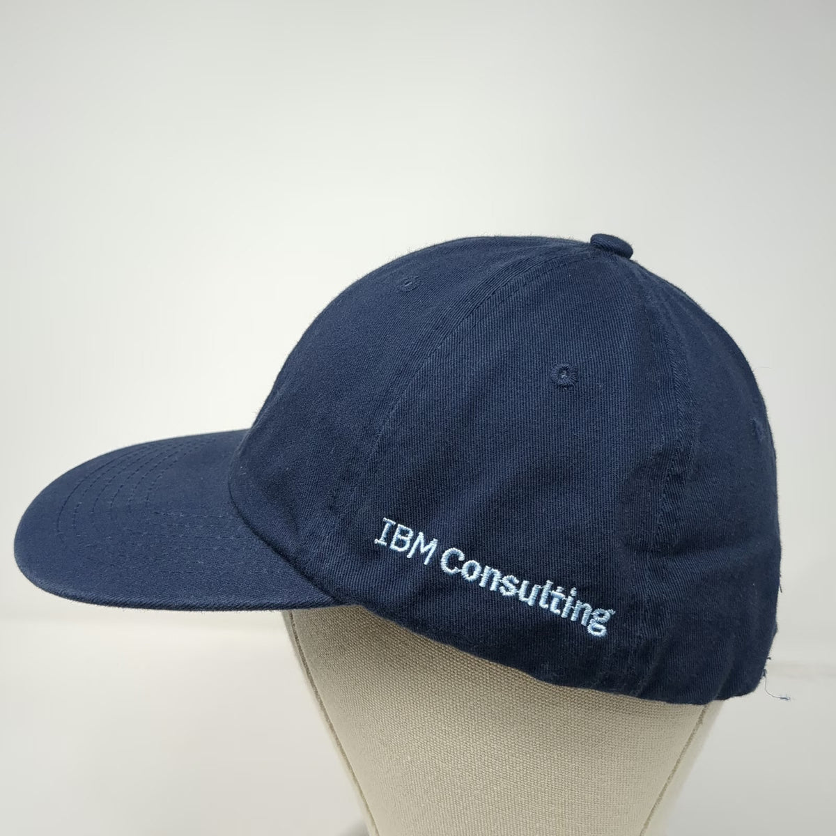 Quake City Caps IBM Consulting Eye Bee M Rebus Hat Baseball Cap Blue One Size