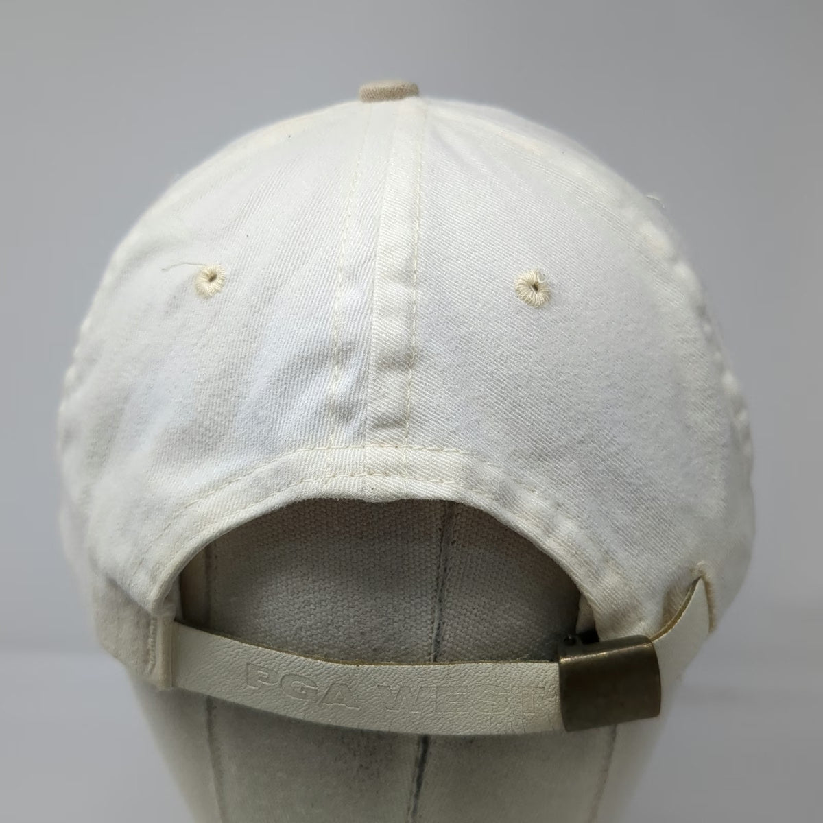 Legendary Headwear PGA West White Baseball Cap One Size Slideback Resort Hat