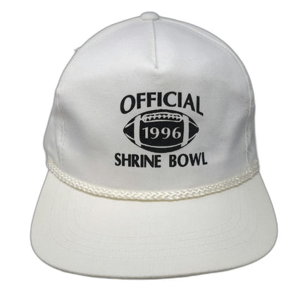 Yupoong 5 Panel White Vintage 1996 Shrine Bowl Football Rope Hat Snapback Cap