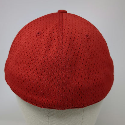 Richardson Baseball Cap Red 7 1/4 Pro Model Mesh Fitted White Black R Logo Hat