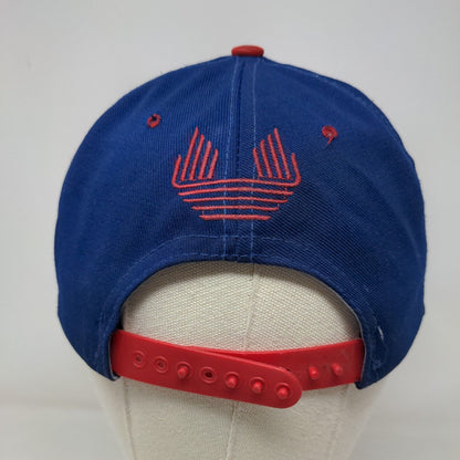 JB Expos Men's Snapback Hat Blue Red Embroidered Logo Adjustable